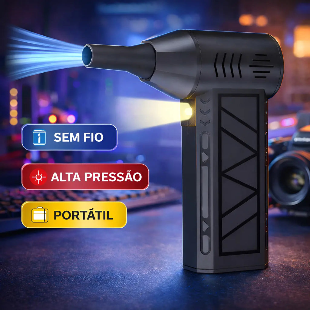 Mini Ventilador Turbo Jet Pro™ con Linterna LED